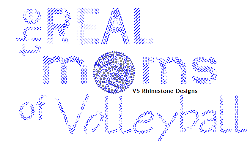 The Real Moms of Volleyball Rhinestone Transfer